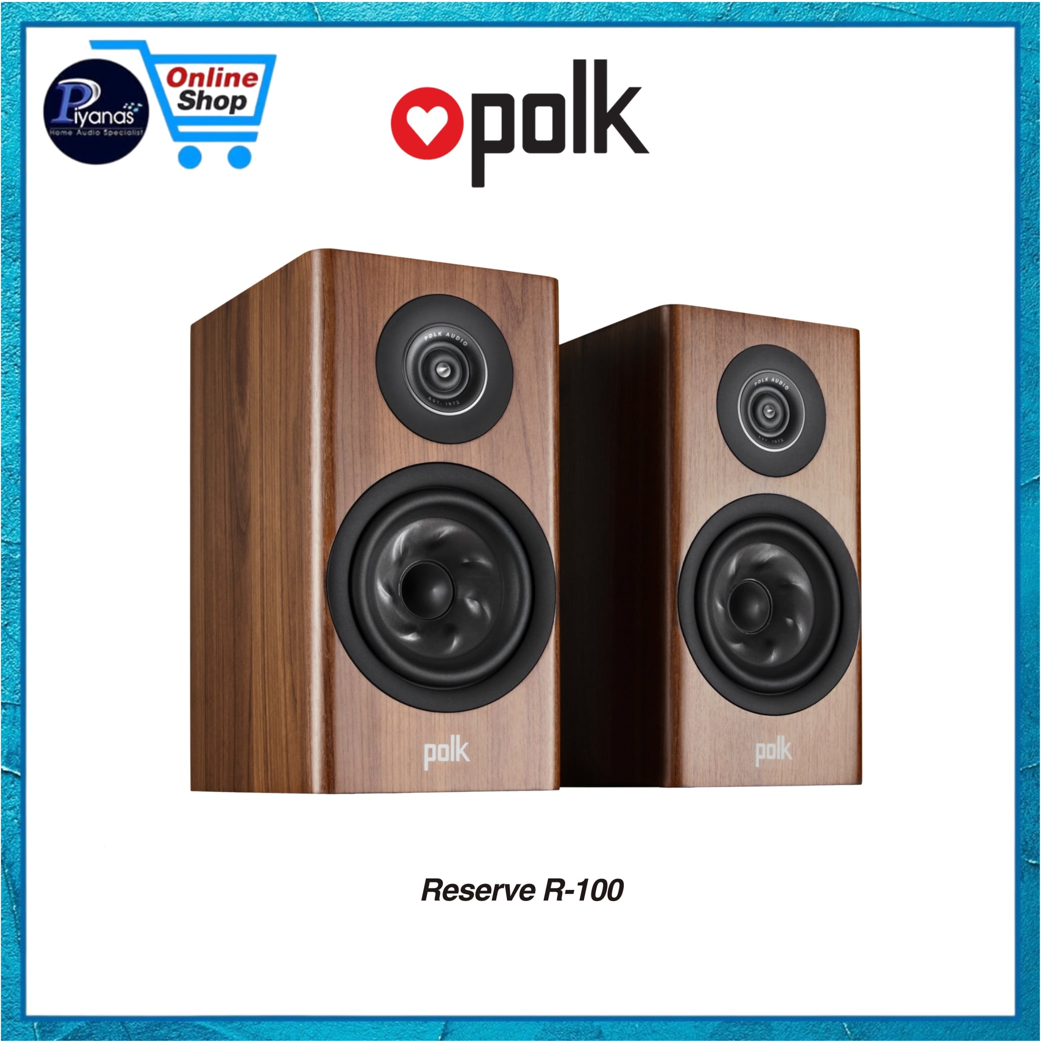 ลำโพงบุ๊คเชลฟ์ POLK AUDIO RESERVE R-100 สี BROWN WALNUT_1